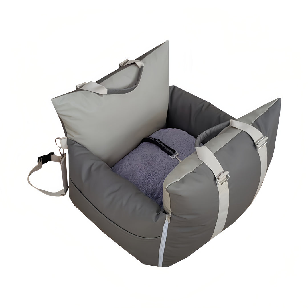 Luxury Companionship Mood-Boosting Geometric Pet Car Bed | Waterproof