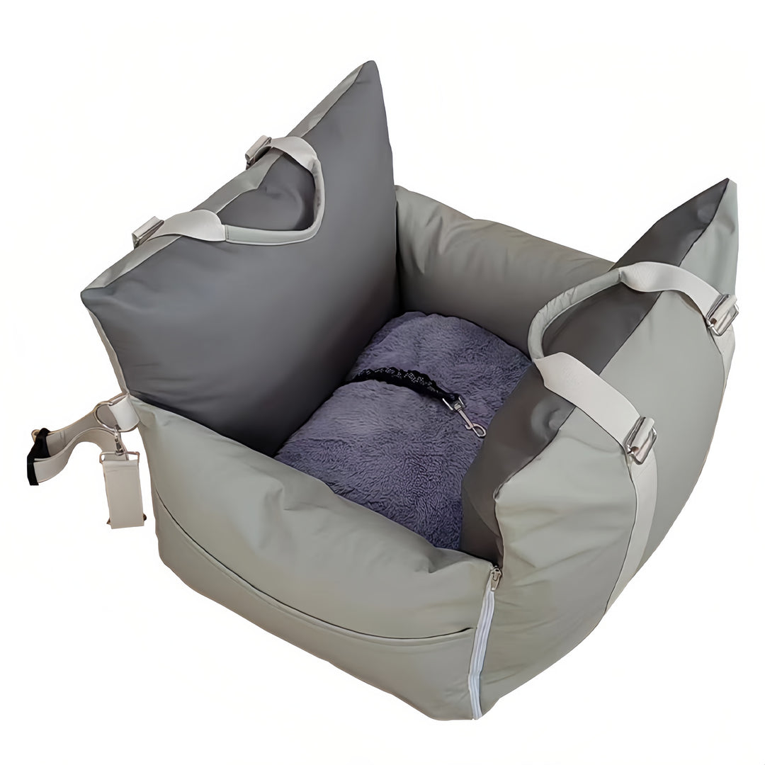 Luxury Companionship Mood-Boosting Geometric Pet Car Bed | Waterproof