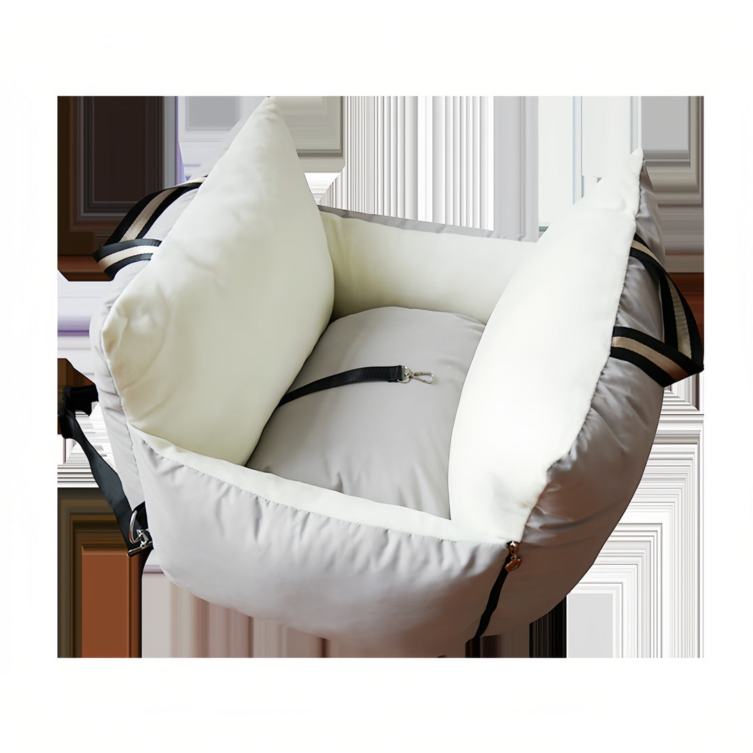 Luxury Companionship Mood-Boosting Geometric Pet Car Bed | Waterproof